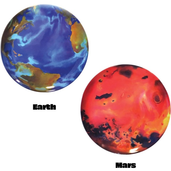 Planet Plates Set - Eight 10 Inch Melamine Astronomy Dinner Plates - Picture 6 of 7